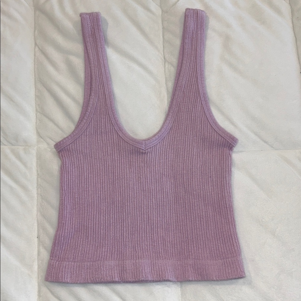Urban Outfitters Lilac Ribbed Tank Top